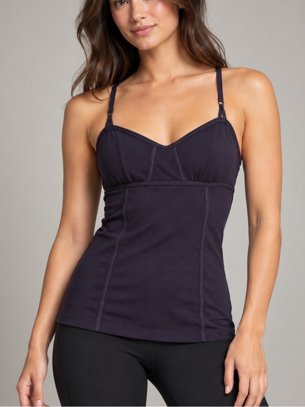 Lululemon Size 8 Deep Purple Bustier Cami Tank Top Adjustable Straps Y2K